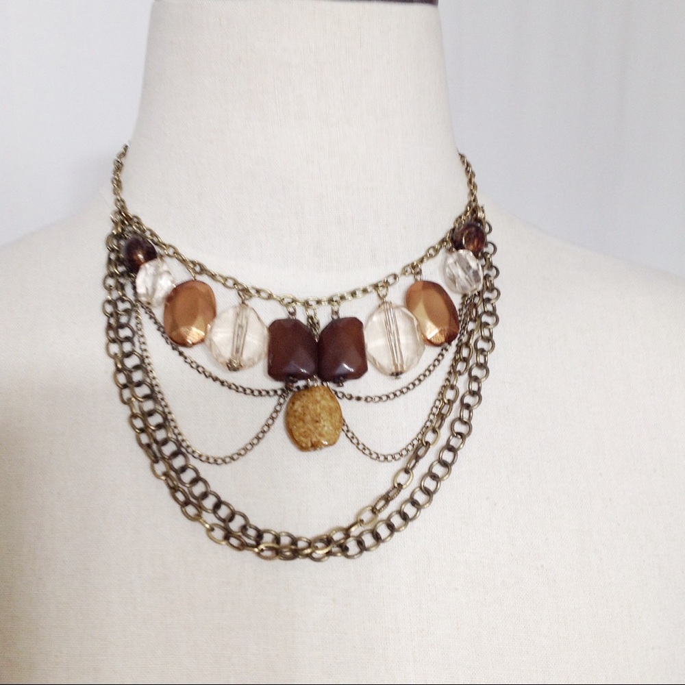 Necklace, Chain with Acrylic Beads